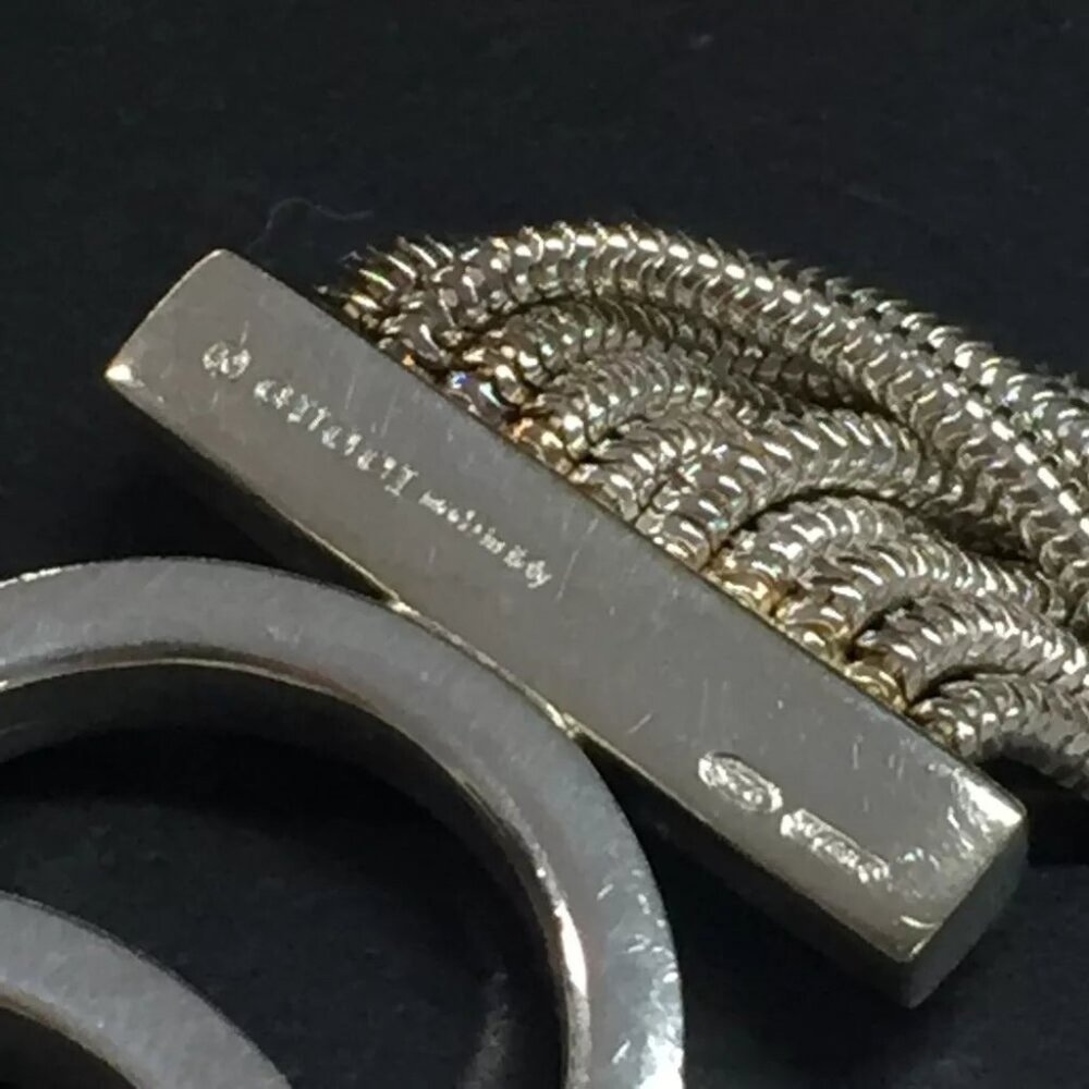 Gucci Interlocking G Logo Multi-Strand Silver Bra… - image 7